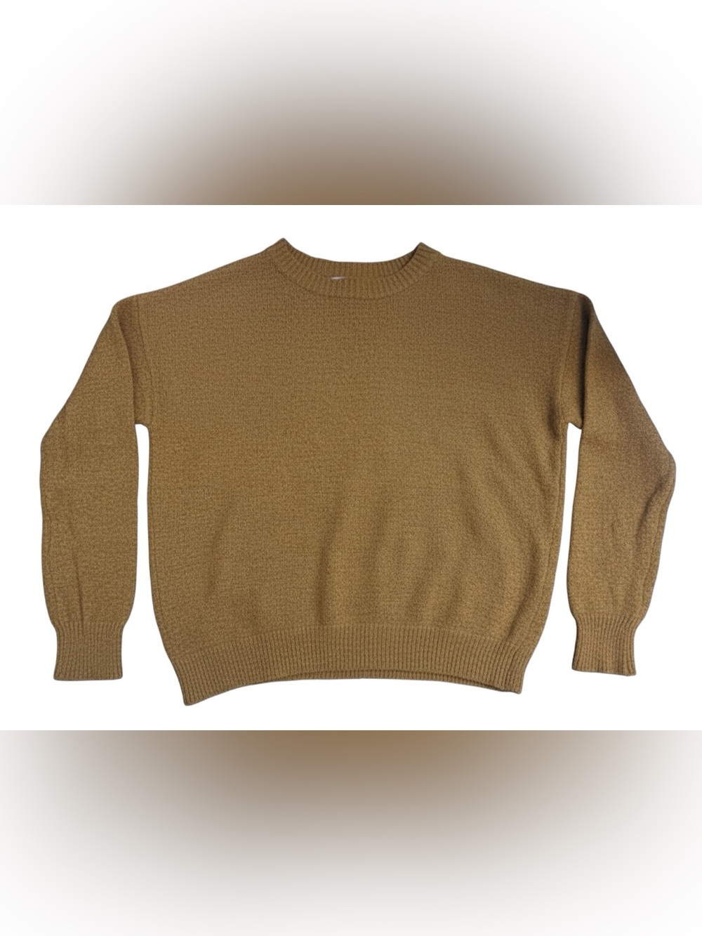 Emory Park Textured Knit Sweater Women’s Small –Golden Mustard Warm Yellow